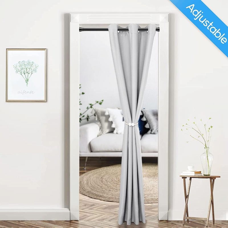 ZipGlo Tension Curtain Rod Black 1PCS Tension Rods for Windows 30 to 64 Inch Spring Curtain Rod Adjustable Tension Rod Tension Curtain Rod of Bathroom Window Curtain Rod Closet rod Kitchen rod Wardrobe - Image 3